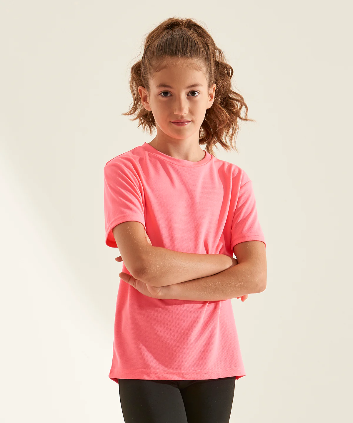 AWDis JC01J Kids Lightweight Cool Short Sleeve Relaxed Crew Neck T-Shirt Main Color - Image 3