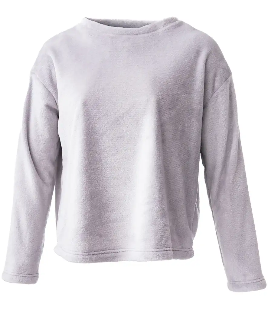 Brand Lab BH210 Ladies Plush Fleece Crew Neck Sweatshirt - Image 4