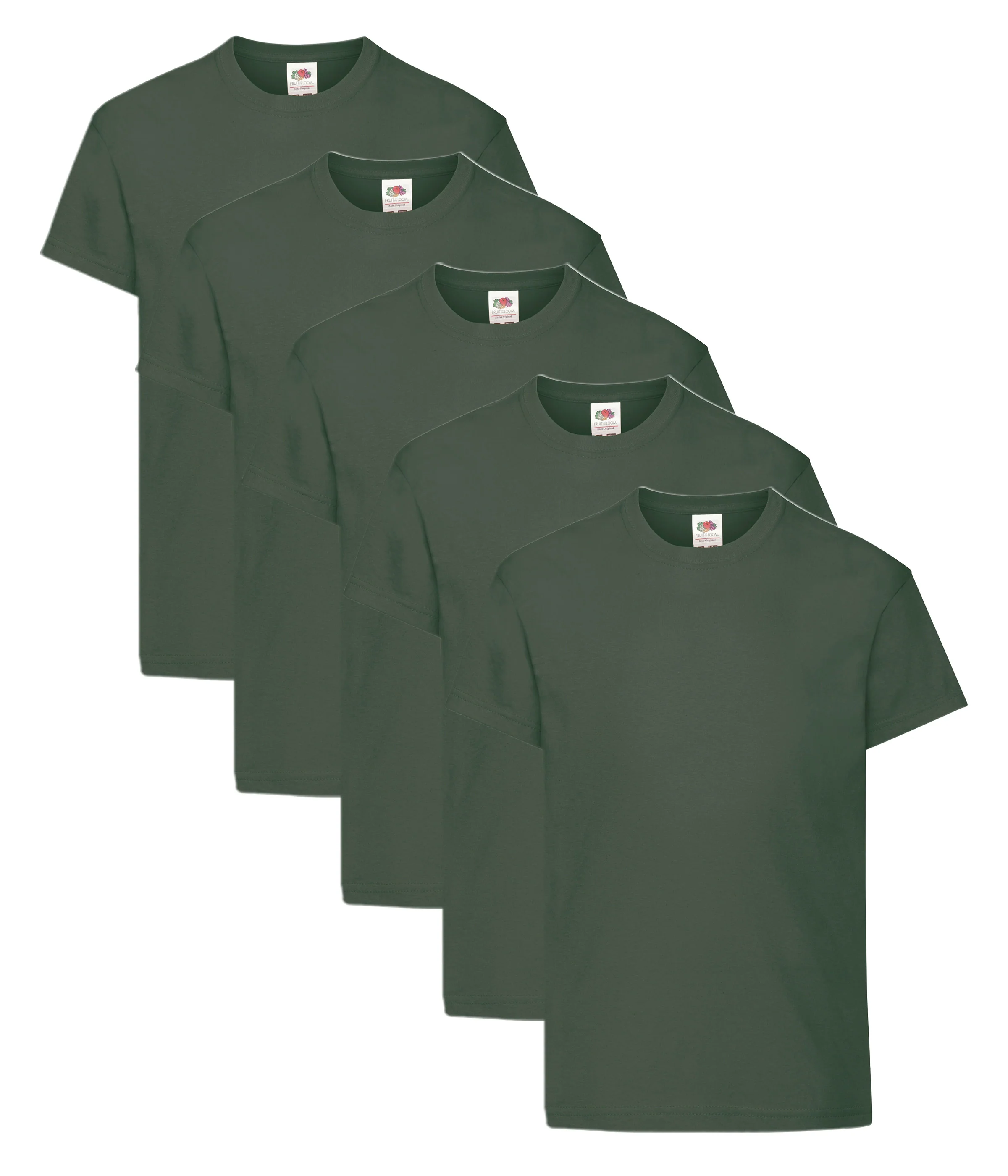 Fruit Of The Loom 61019 Kid's Original Cotton Crew Neck T-Shirts Main Color 5 pack - Image 15