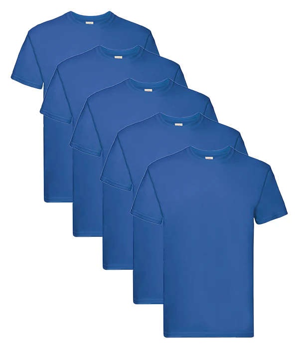 Fruit Of The Loom 61044 Unisex Super Premium Cotton Colorful T-Shirts 5 pack - Image 11