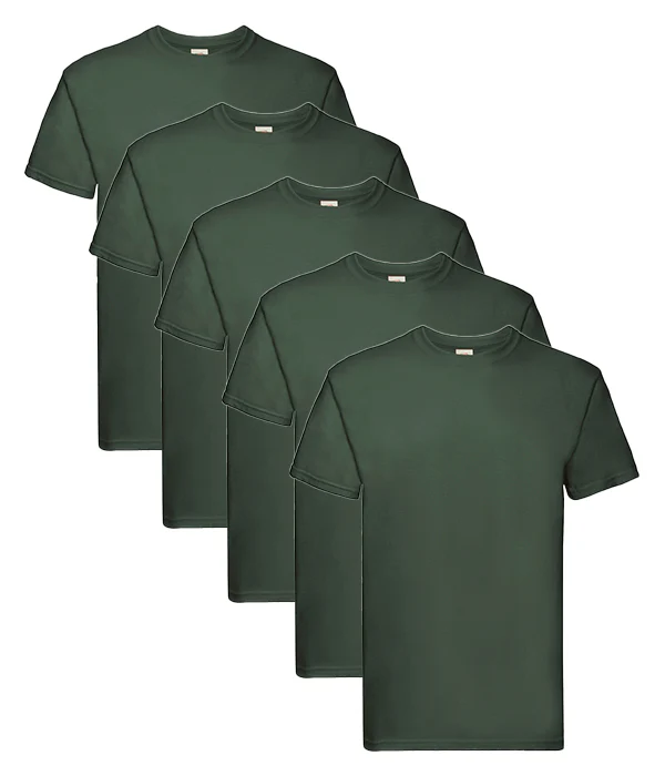 Fruit Of The Loom 61044 Unisex Super Premium Cotton Colorful T-Shirts 5 pack - Image 4