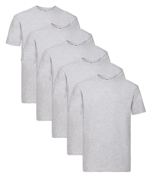 Fruit Of The Loom 61044 Unisex Super Premium Cotton Colorful T-Shirts 5 pack - Image 7