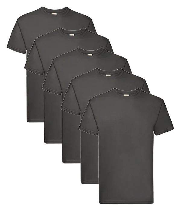 Fruit Of The Loom 61044 Unisex Super Premium Cotton Colorful T-Shirts 5 pack - Image 8