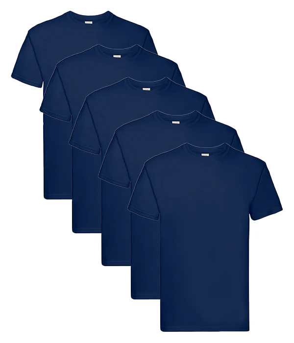 Fruit Of The Loom 61044 Unisex Super Premium Cotton Colorful T-Shirts 5 pack - Image 9