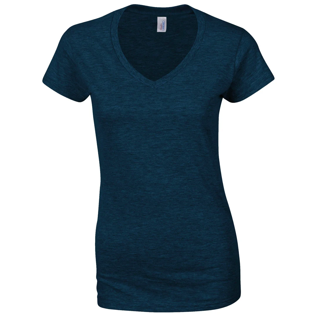 Gildan 64V00L Ladies SoftStyle Cotton V-Neck T-Shirt - Image 4