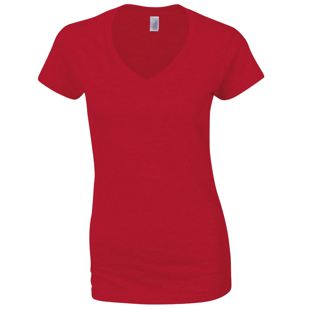 Gildan 64V00L Ladies SoftStyle Cotton V-Neck T-Shirt - Image 5