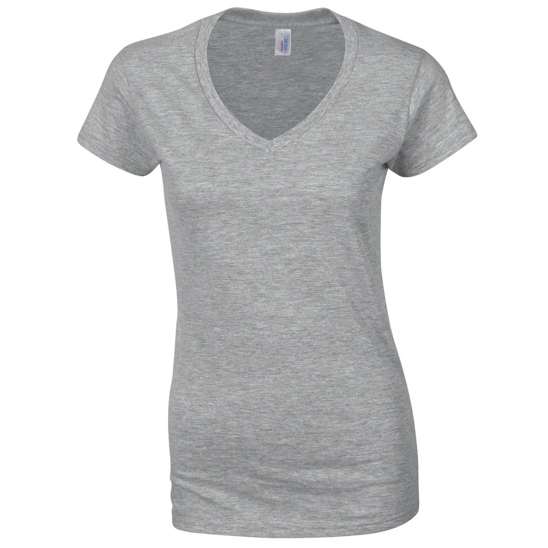 Gildan 64V00L Ladies SoftStyle Cotton V-Neck T-Shirt - Image 7