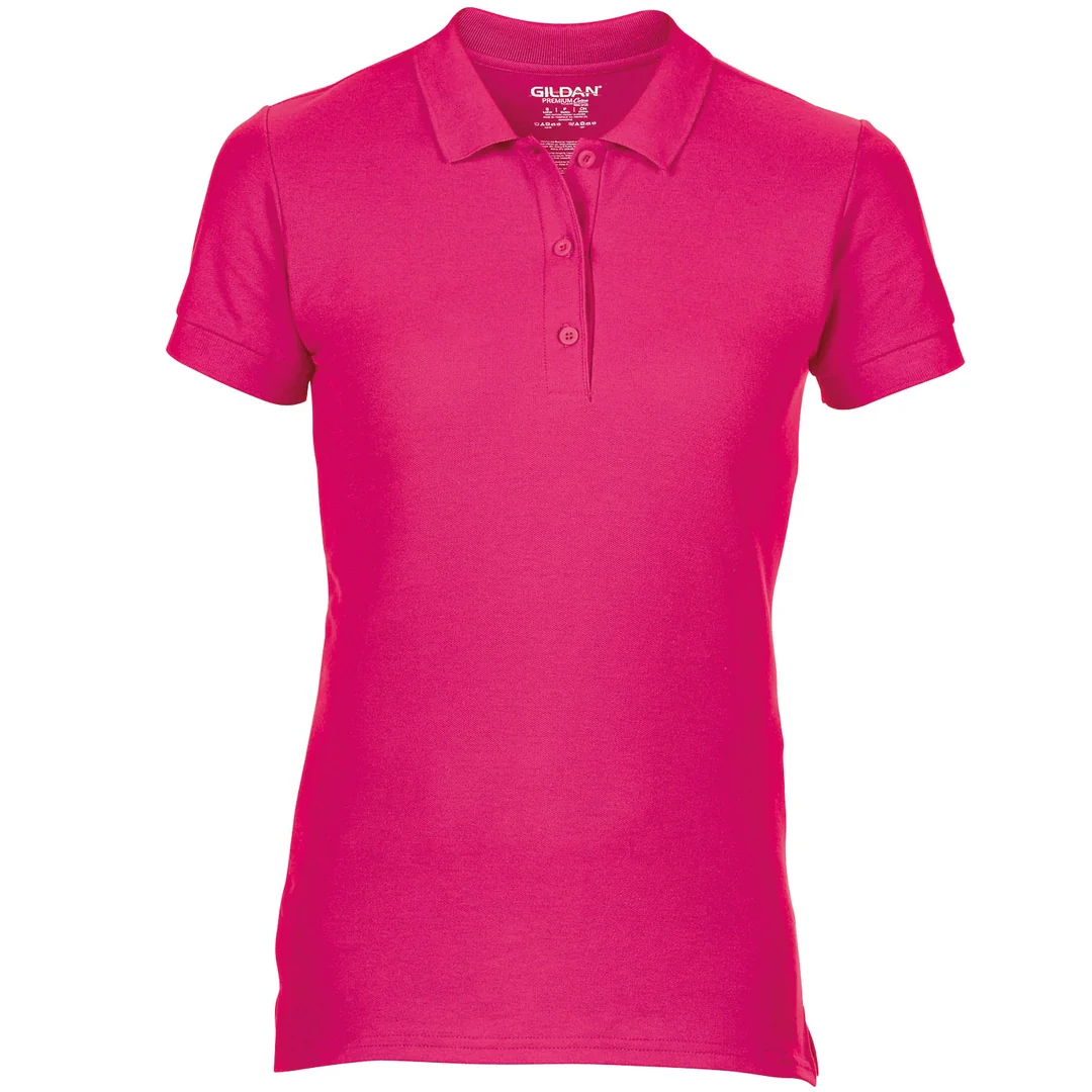Gildan 85800L Ladies Premium Double Pique Cotton Polo Shirt 225gsm - Image 3