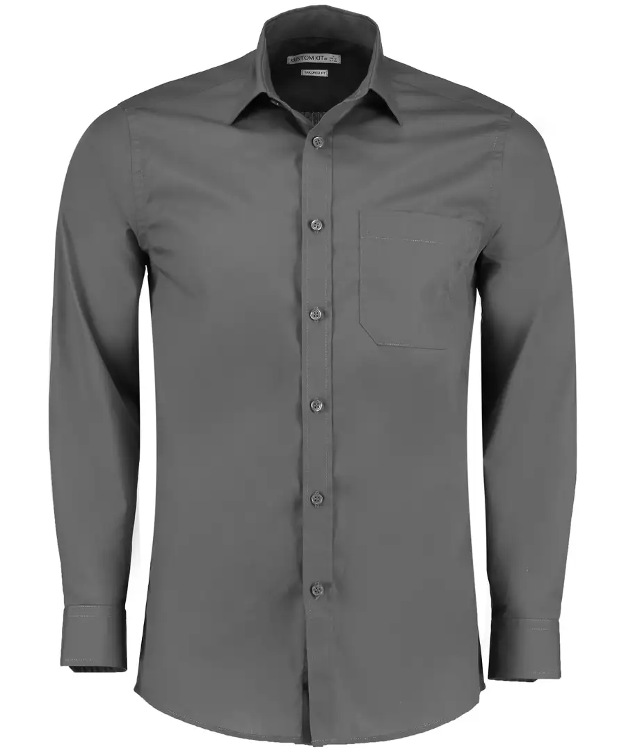 Kustom Kit KK142 Tailored Fit Long Sleeve Poplin Shirt Other color - Image 5