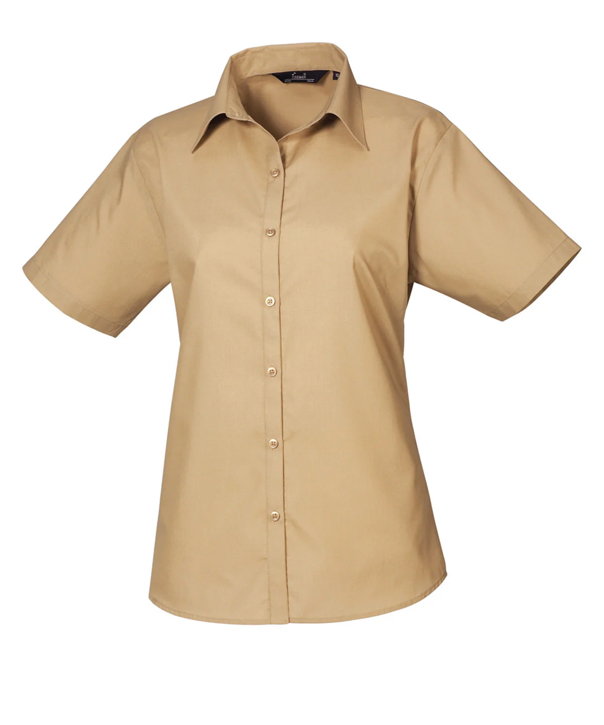 Premier Ladies Short Sleeve Poplin Blouse Light color PR302 - Image 15