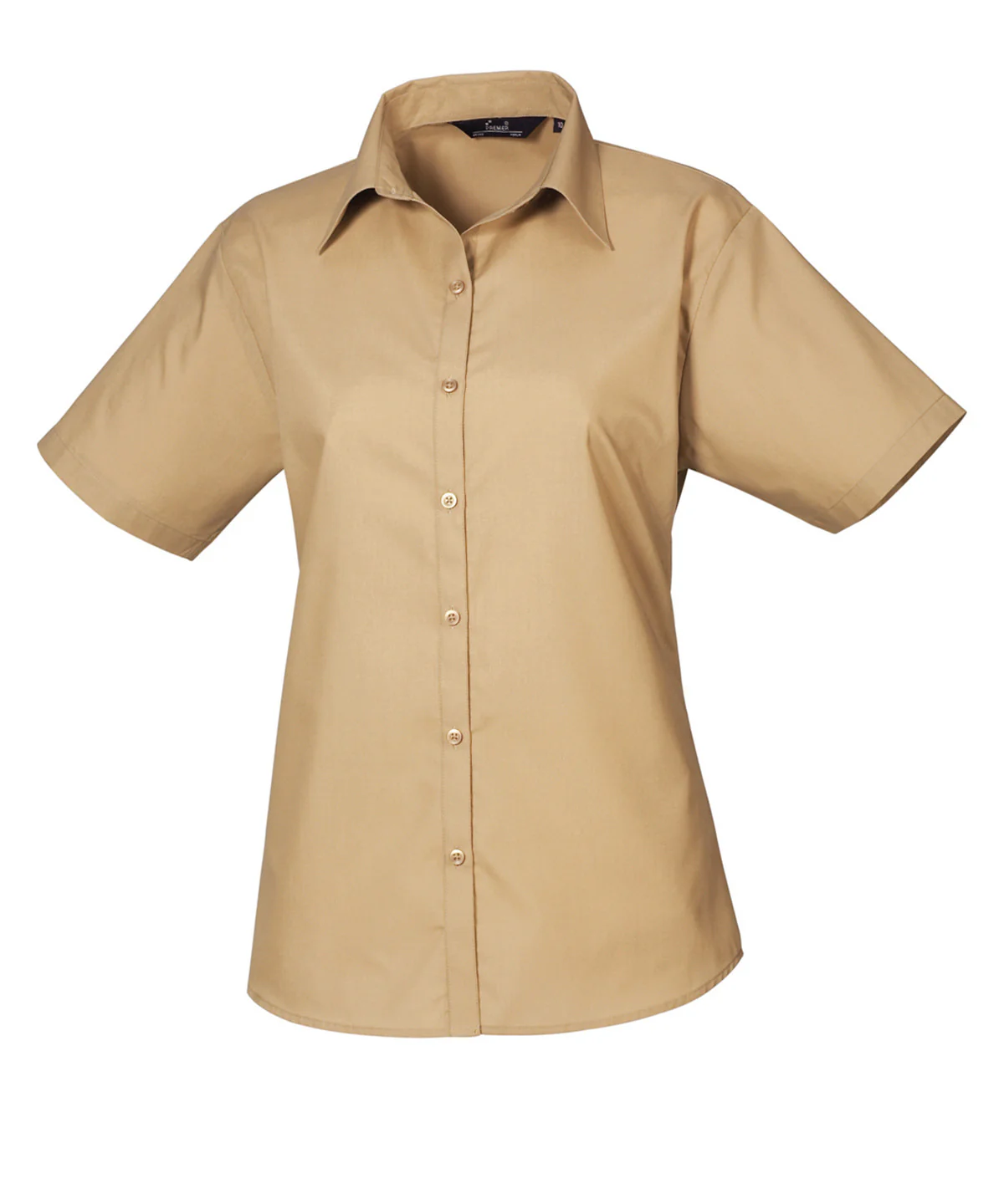 Premier Ladies Short Sleeve Poplin Blouse Light color PR302 - Image 7