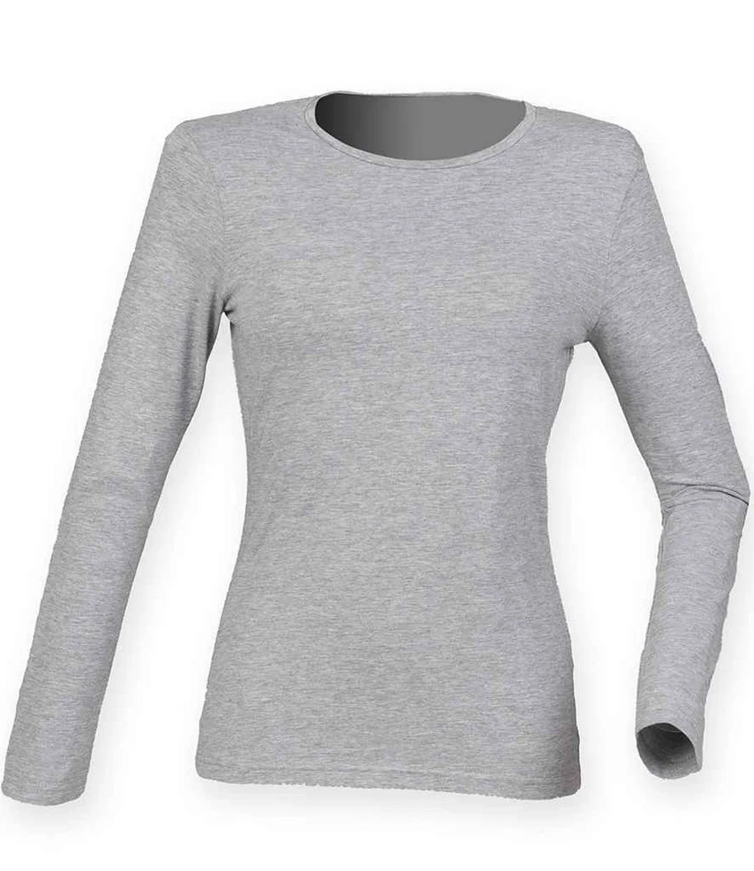 Skinni Fit ST124 SF Ladies Feel Good Long Sleeve Stretch T-Shirt - Image 3
