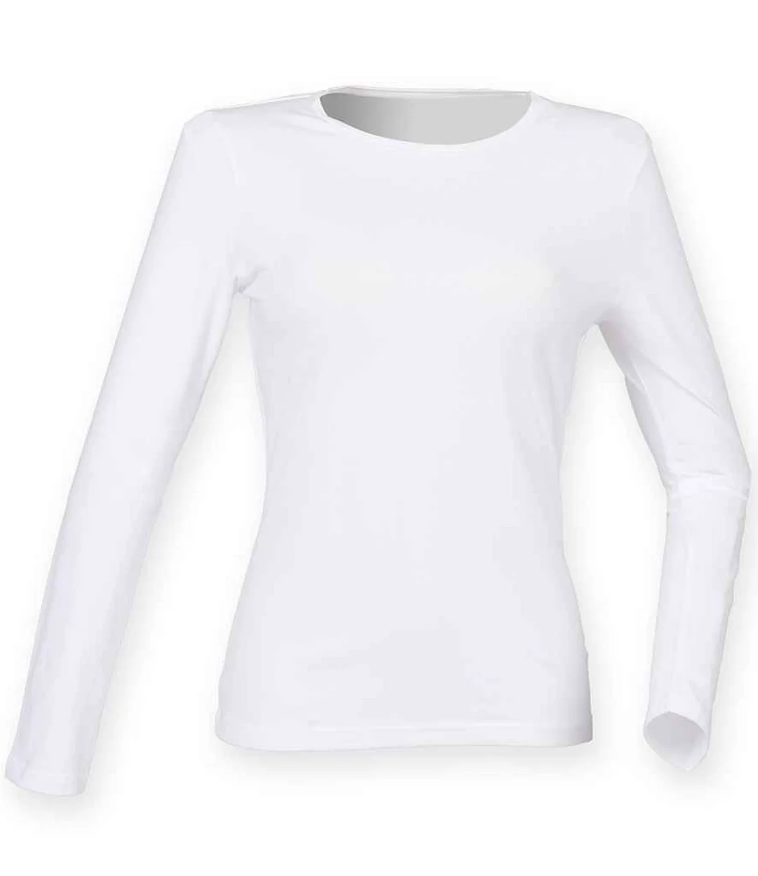 Skinni Fit ST124 SF Ladies Feel Good Long Sleeve Stretch T-Shirt - Image 4
