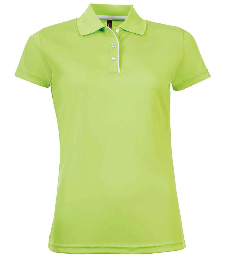 SOL'S Ladies Performer Piqu Polo Shirt SOL01179 - Image 8