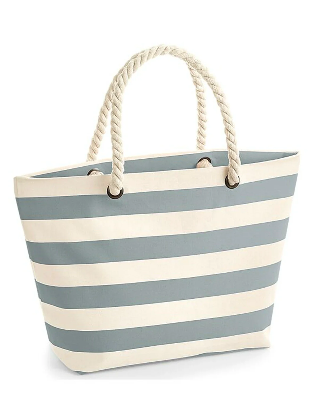 Westford Mill W680 Printed Stripe Nautical Beach Canvas Construction Bag - Image 3